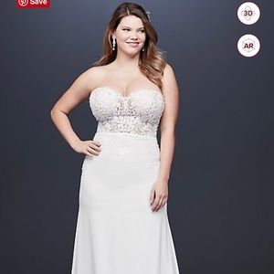 David’s Bridal Sheath Wedding Gown